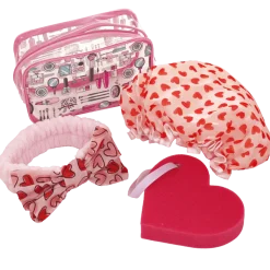 Set beauty da viaggio rosa con spugna e fascia doccia Camomilla Milano