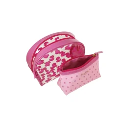 Set di 2 Trousse da viaggio rosa con anatre Camomilla Milano