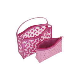 Set Necessaire fuxia da Donna con stampa anatre Camomilla Milano