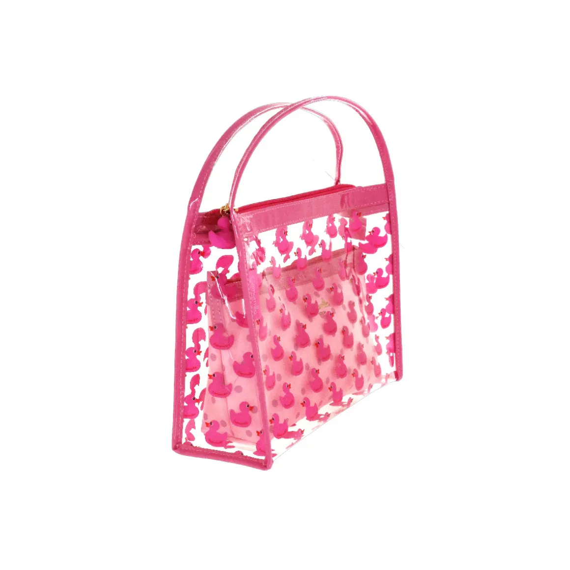 Set Necessaire fuxia da Donna con stampa anatre Camomilla Milano