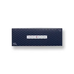 Set 3 paia di calzini Uomo blu Tommy Hilfiger con strisce e logo