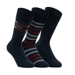 Set 3 paia di calzini Uomo blu Tommy Hilfiger con strisce e logo
