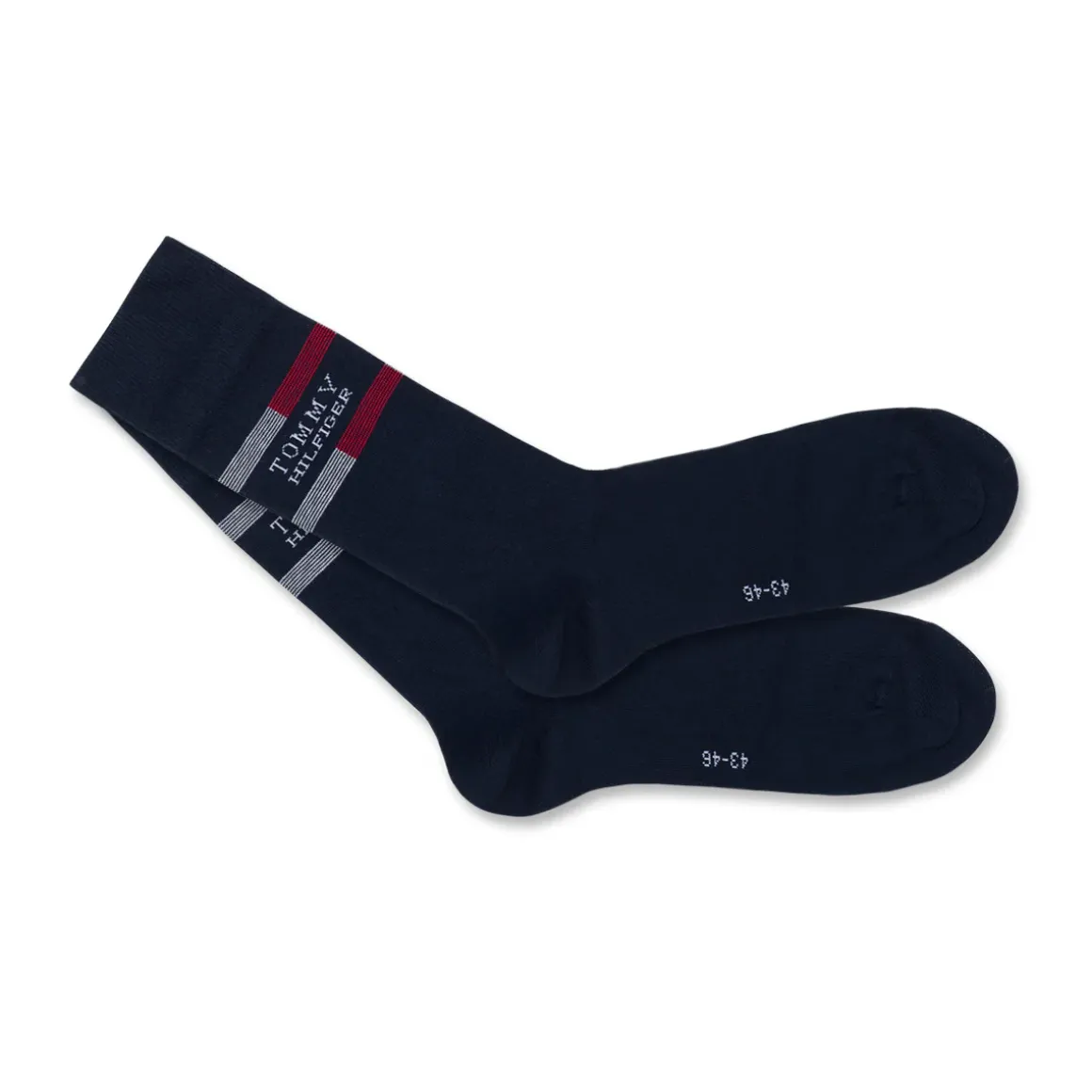 Set 3 paia di calzini Uomo blu Tommy Hilfiger con strisce e logo