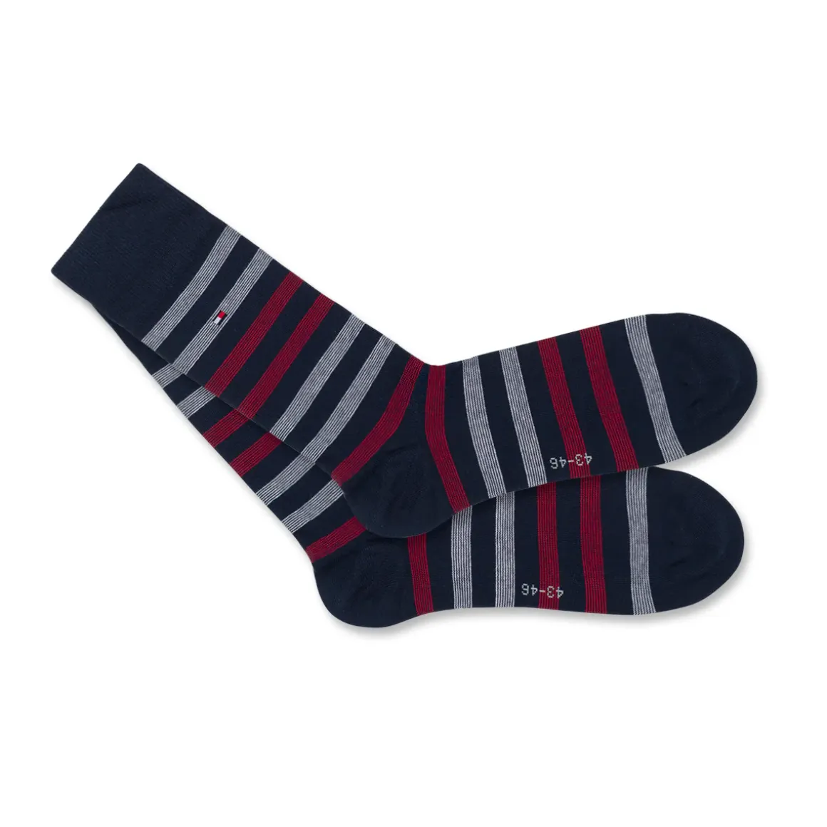 Set 3 paia di calzini Uomo blu Tommy Hilfiger con strisce e logo