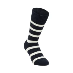 Set regalo 3 paia calzini lunghi a costine unisex Tommy Hilfiger blu