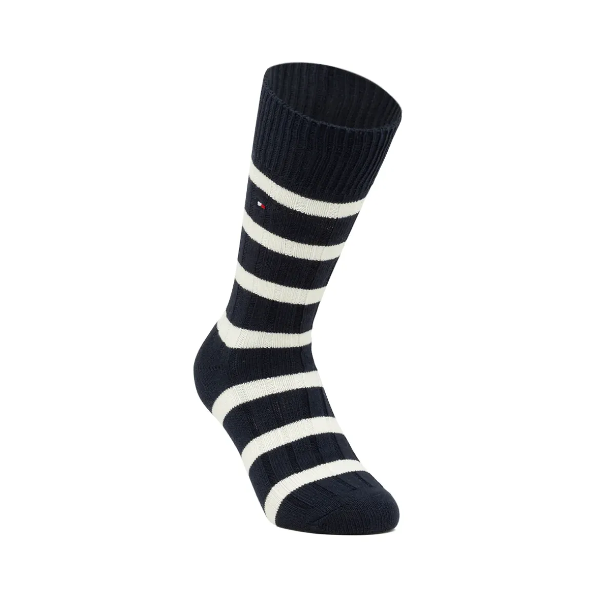 Set regalo 3 paia calzini lunghi a costine unisex Tommy Hilfiger blu