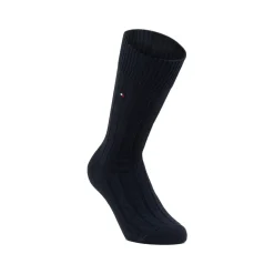 Set regalo 3 paia calzini lunghi a costine unisex Tommy Hilfiger blu