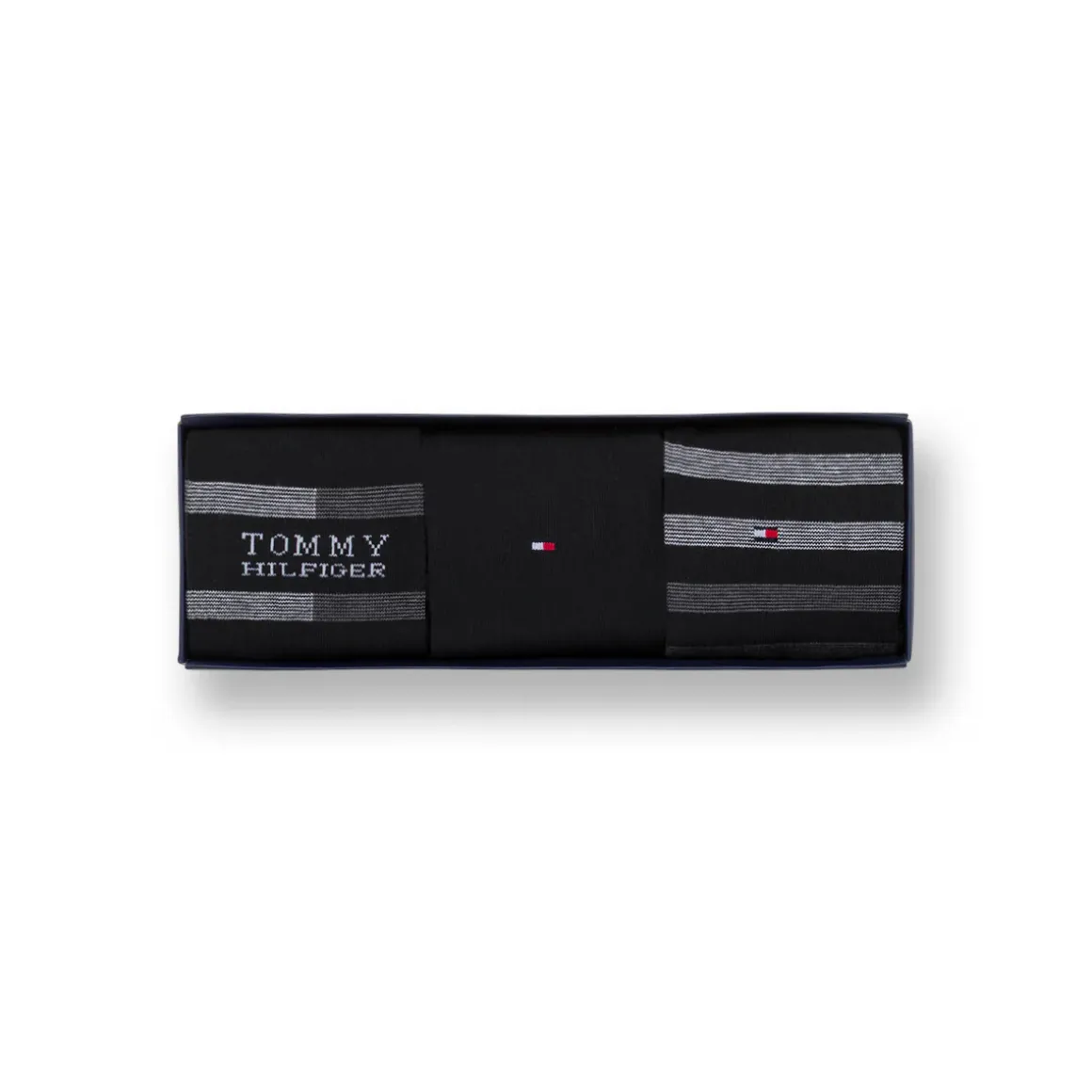 Set regalo 3 paia di Calzini lunghi Uomo neri Tommy Hilfiger