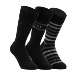 Set regalo 3 paia di Calzini lunghi Uomo neri Tommy Hilfiger