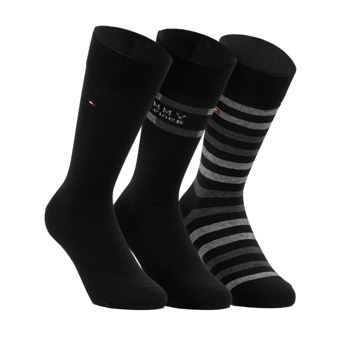 Set regalo 3 paia di Calzini lunghi Uomo neri Tommy Hilfiger