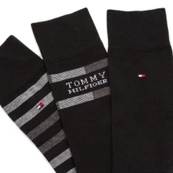 Set regalo 3 paia di Calzini lunghi Uomo neri Tommy Hilfiger
