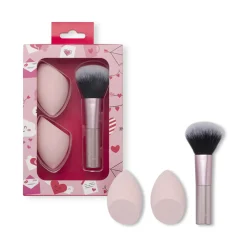 Set trucco da Donna rosa con pennello e spugnette Camomilla