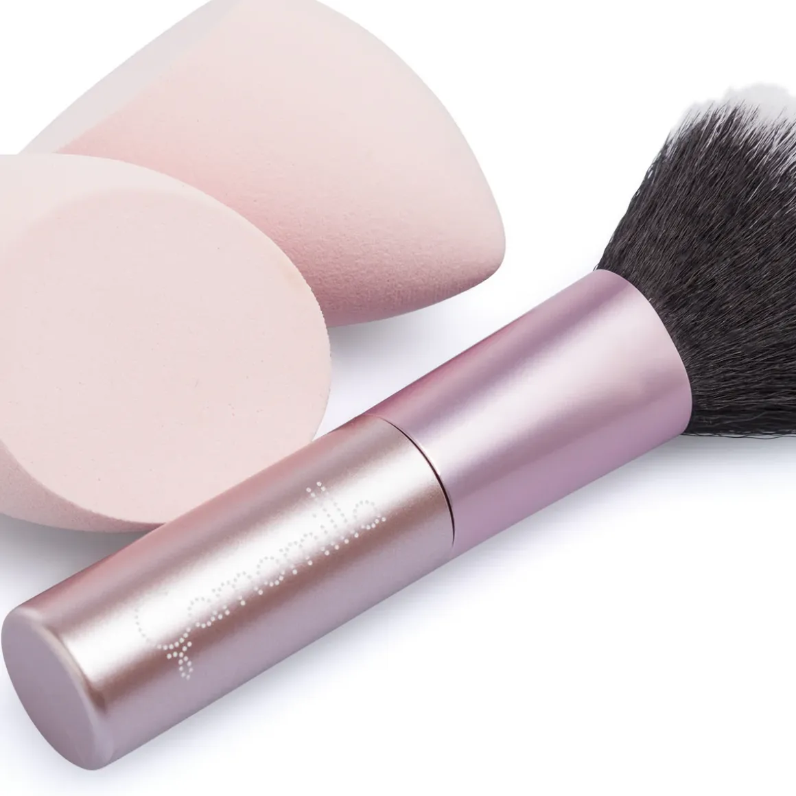 Set trucco da Donna rosa con pennello e spugnette Camomilla