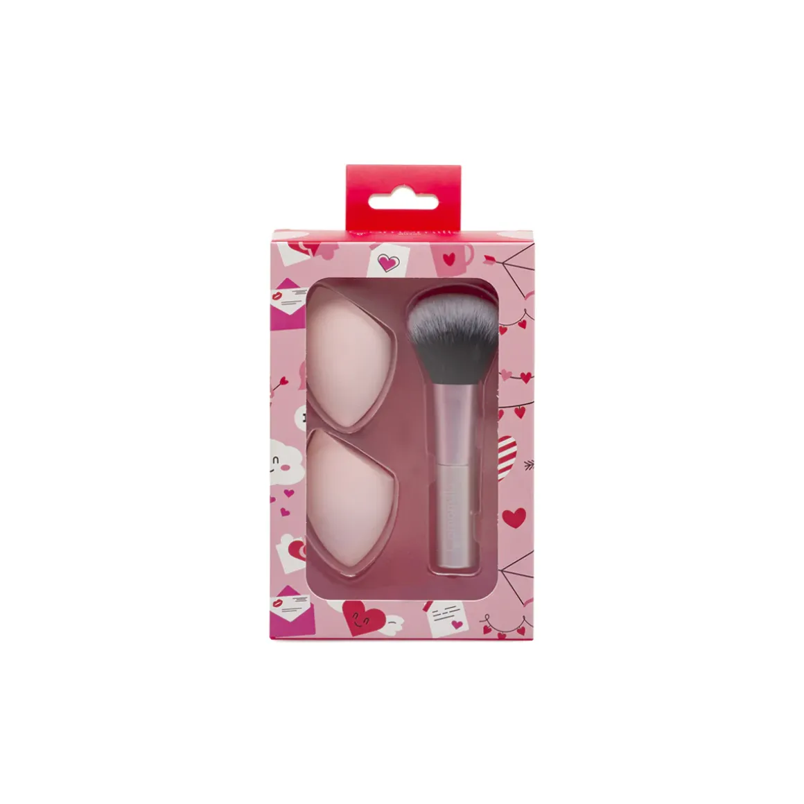 Set trucco da Donna rosa con pennello e spugnette Camomilla