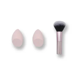 Set trucco da Donna rosa con pennello e spugnette Camomilla