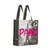 Shopper piccola nera con stampa Parigi e Torre Eiffel PittaRosso