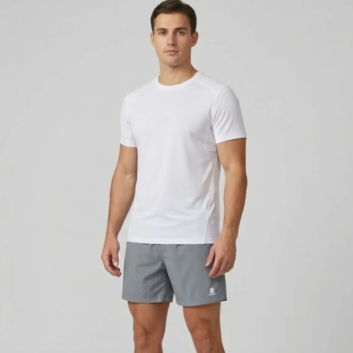Shorts da running da uomo grigi con elastico in vita GymRun