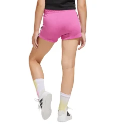 Shorts in cotone fucsia da Bambina con bande laterali adidas