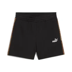 Shorts neri da Donna con banda leopardata ESS GRAPHIC ANIMAL Puma