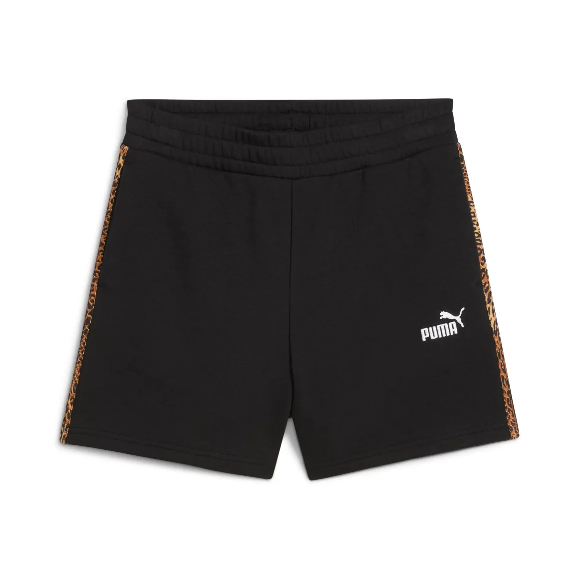 Shorts neri da Donna con banda leopardata ESS GRAPHIC ANIMAL Puma