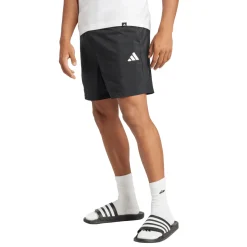 Shorts neri da Uomo sportivi con logo e vita elastica adidas
