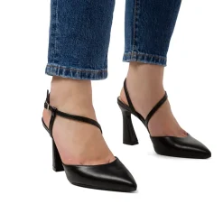 Slingback nere da Donna con cinturino alla caviglia e tacco 8 cm Swish Jeans
