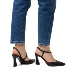 Slingback nere da Donna con cinturino alla caviglia e tacco 8 cm Swish Jeans