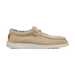 Slip-on casual beige da Uomo in tessuto canvas US Golf Club
