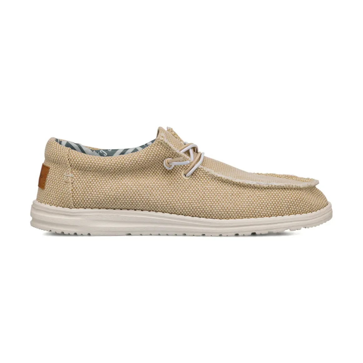 Slip-on casual beige da Uomo in tessuto canvas US Golf Club