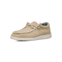 Slip-on casual beige da Uomo in tessuto canvas US Golf Club