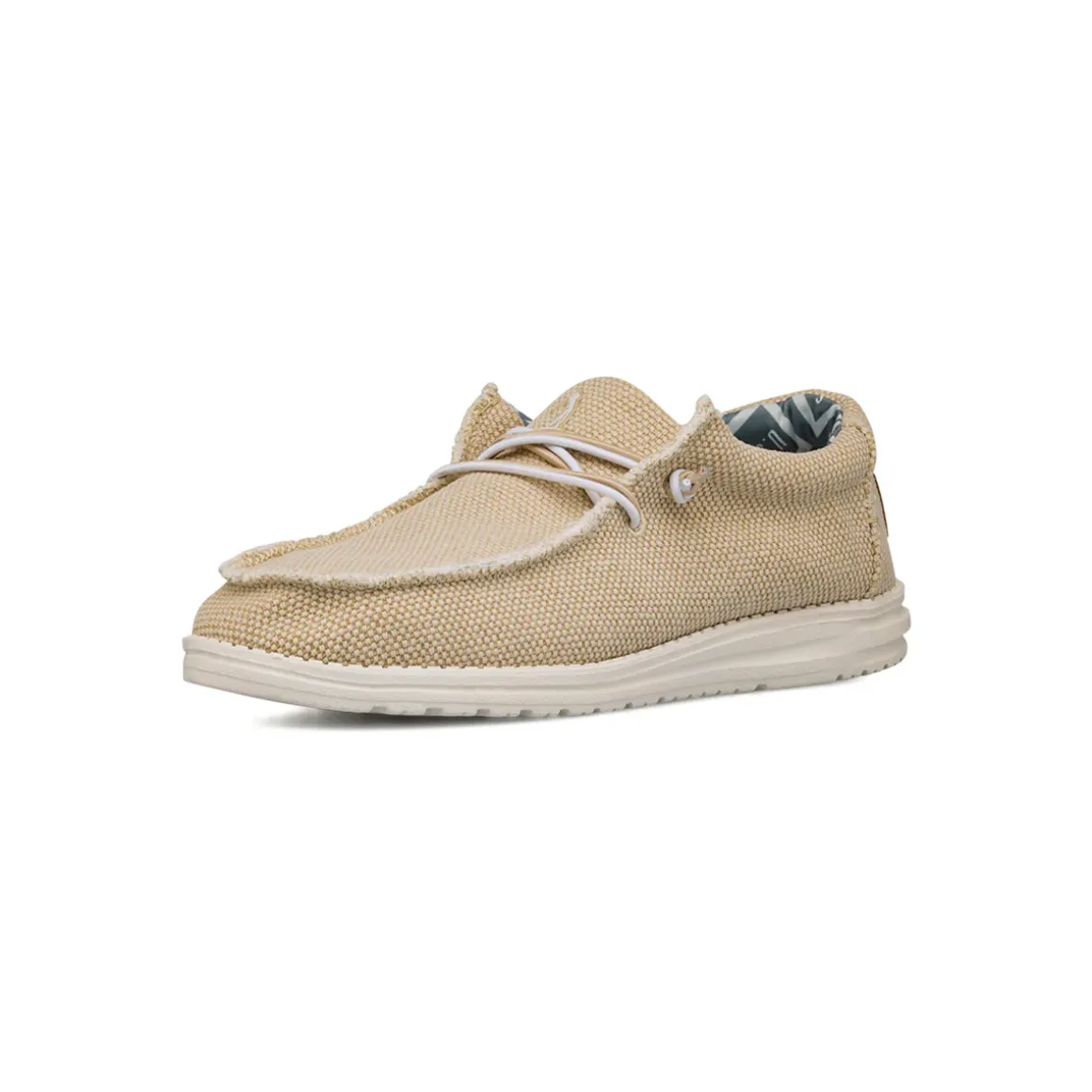 Slip-on casual beige da Uomo in tessuto canvas US Golf Club