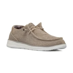 Slip-on casual beige da Uomo in tessuto canvas Nautica