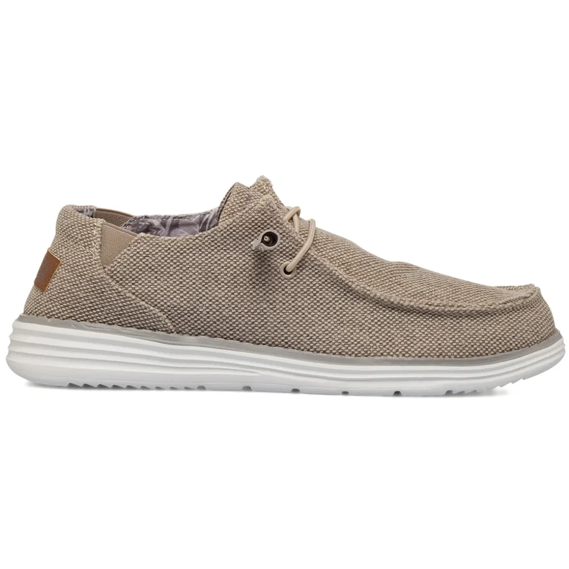 Slip-on casual beige da Uomo in tessuto canvas Nautica