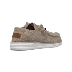 Slip-on casual beige da Uomo in tessuto canvas Nautica