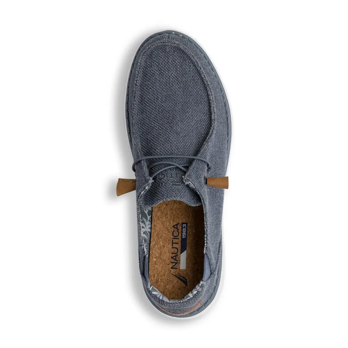 Slip-on casual blu da Uomo in tessuto canvas Nautica