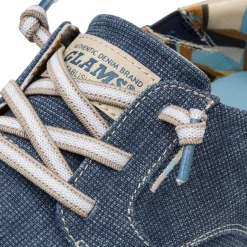 Slip-on Casual Blu effetto Jeans da Uomo in Tessuto Glams