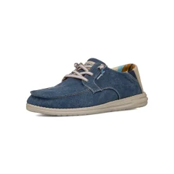 Slip-on Casual Blu effetto Jeans da Uomo in Tessuto Glams