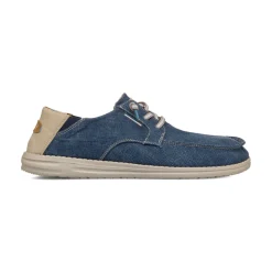 Slip-on Casual Blu effetto Jeans da Uomo in Tessuto Glams