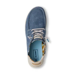 Slip-on Casual Blu effetto Jeans da Uomo in Tessuto Glams