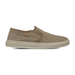 Slip-on da uomo casual in tessuto beige canvas con suola flessibile Americanino