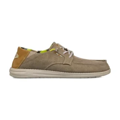 Slip-on in tessuto beige con laccio elasticizzato da Uomo Glams