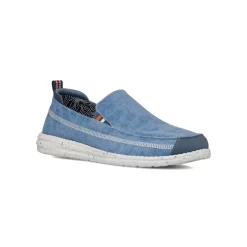 Slip-on in tessuto blu con laccio elasticizzato da Uomo Glams