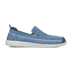 Slip-on in tessuto blu con laccio elasticizzato da Uomo Glams