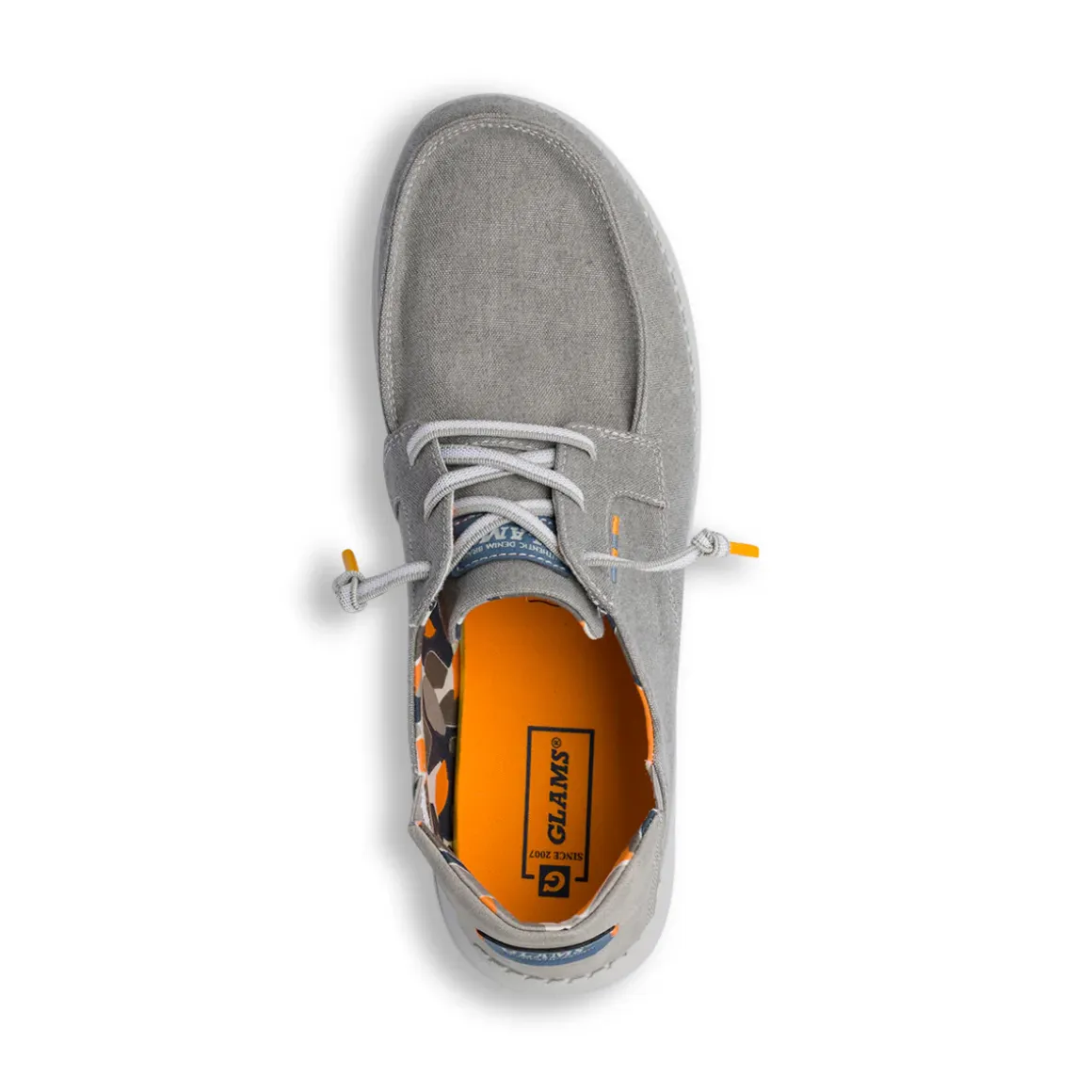 Slip-on in tessuto grigie con laccio elasticizzato da Uomo Glams