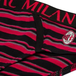 Slip rossoneri da bambino con logo Milan