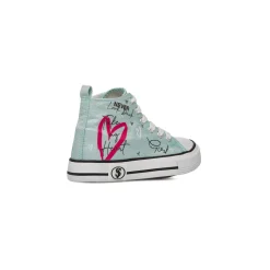 Sneakers alte azzurre da Ragazza con stampa cuore Swish Jeans