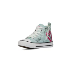 Sneakers alte azzurre da Ragazza con stampa cuore Swish Jeans