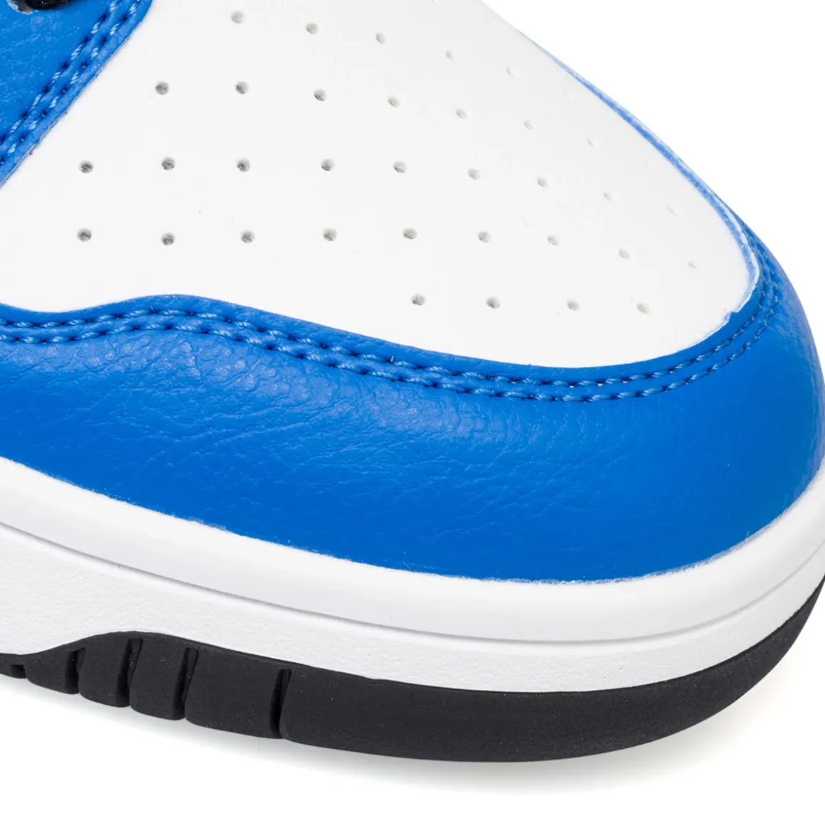 Sneakers alte bianche, blu e nere da ragazzo Puma Rebound V6 Mid Jr