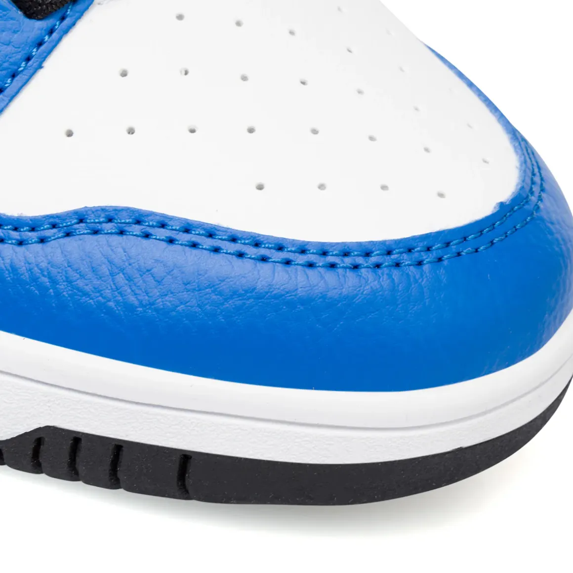 Sneakers alte bianche, blu e nere da bambino Puma Rebound v6 Mid AC+ PS