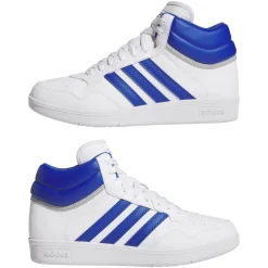 Sneakers alte bianche con inserti blu da Uomo adidas Hoops 4.0